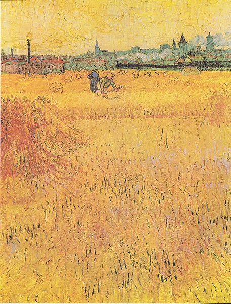 Wheat field with View of Arles